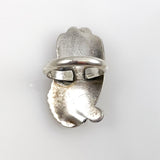 Old Pawn Red Coral Navajo Ring Sterling 