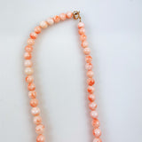 Angel Skin Pink Coral & 14K Gold Necklace 