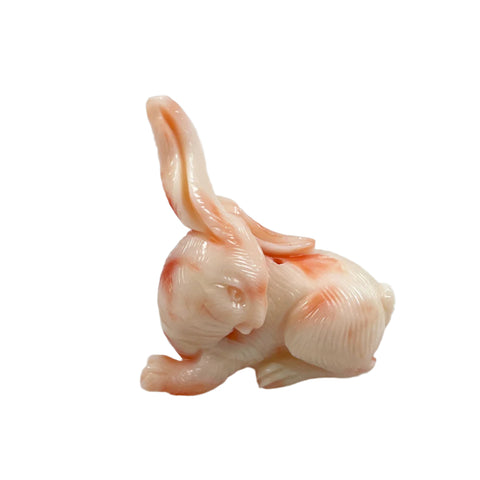 Angel Skin Coral Rabbit Pendant Bead