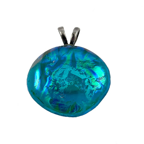 Dichroic & Sterling Silver Glass Pendant