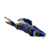 Chinese Blue Enamel Articulated Fish Charm