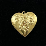 Large Brass Heart Lockets
