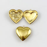 Large Brass Heart Lockets
