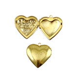Large Brass Heart Lockets
