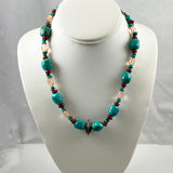 Chico's Turquoise Multicolor Beaded Necklace