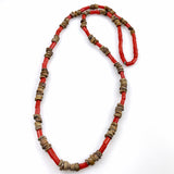 Red Coral Bead Necklace Ethnic Antique