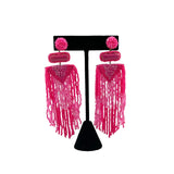 Deepa Pink Jody Chandelier Earrings