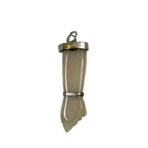 Antique Victorian Figa Hand Gemstone Charm