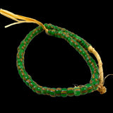Green & Red Venetian Striped Trade Beads