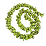 Green Turquoise Flat Nugget Beads