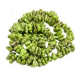 Green Turquoise Flat Nugget Beads