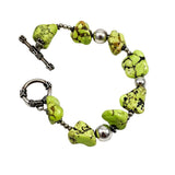 Green Turquoise & Silver Bracelet