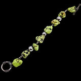 Green Turquoise & Silver Bracelet