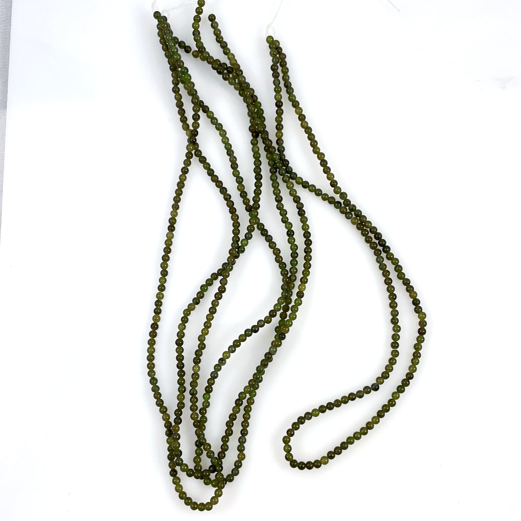 Green Jade Round Beads Micro