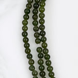 Green Jade Round Beads Vintage 3mm