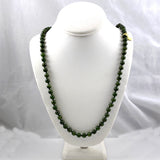 Green Jade Necklace 8mm 30 Inches