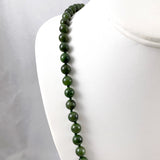 Green Jade Necklace 8mm 30 Inches