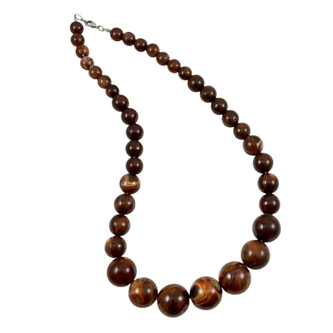 Graduated Bead Necklace Vintage Plastic