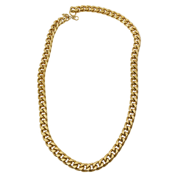 Monet Flat Cuban Gold Chain Necklace – Estate Beads Jewelry
