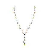 Monet Colorful Gold & Fiber Optic Bead Necklace