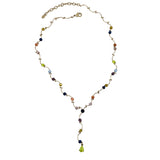 Monet Colorful Gold & Fiber Optic Bead Necklace