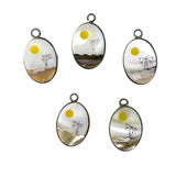 Mother of Pearl Abalone Mosaic Sunset Charms