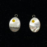 Mother of Pearl Abalone Sunset Charms Pendants Vintage (2)
