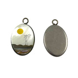Mother of Pearl Abalone Mosaic Sunset Charms