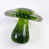 Viking Controlled Bubble Green Mushroom Paperweight 1970