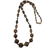 Napier Antiqued Copper Beaded Necklace Vintage
