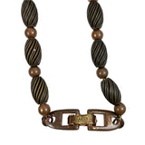 Napier Antiqued Copper Beaded Necklace Vintage