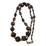 Napier Antiqued Copper Beaded Necklace Vintage
