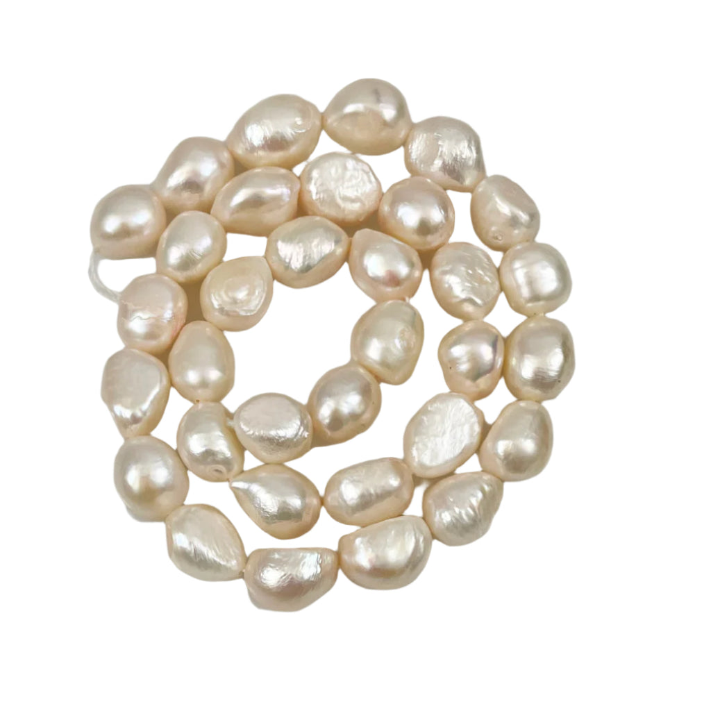 Pale Pink Freshwater Baroque Pearls Large Strand