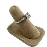 Art Deco Diamond & CZ Platinum Wedding Ring