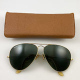 Vintage Gold Ray-Ban Aviator Sunglasses 1950's Case BL 62