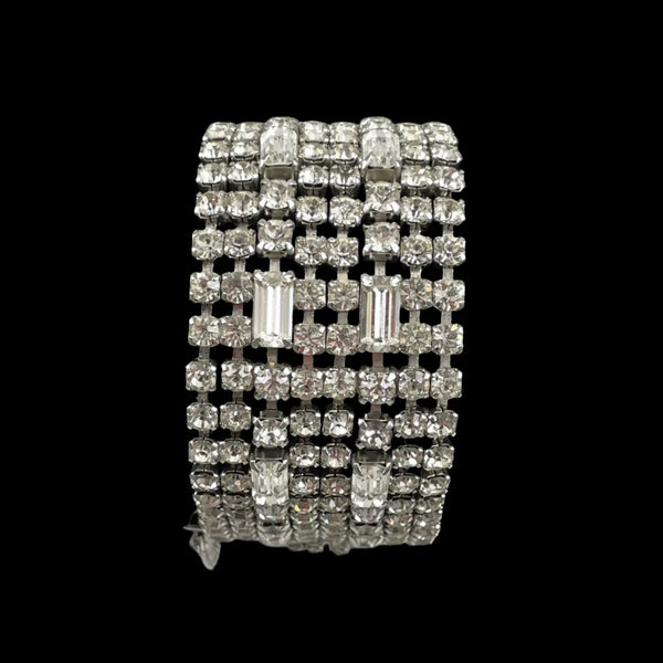 1950s Weiss Clear Rhinestone Bracelet - Etsy