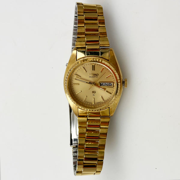 Seiko Gold Quartz Watch Women's 8523 - Estate Beads & Jewelry Seiko Gold Quartz Watch Women's 8523 - Estate Beads & Jewelry