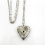 Evil Eye Heart Pendant Necklace Sterling Silver