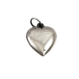 puffy lion heart charm vintage sterling silver