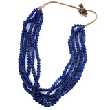 Tibetan Blue Glass Antique Bead Necklace