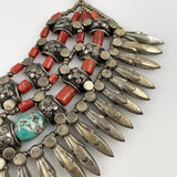 Vintage Tribal Coral & Turquoise Necklace Nepal