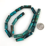 Natural Turquoise Tube Beads Vintage