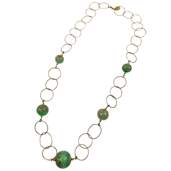 Granchio glazed ceramic necklace