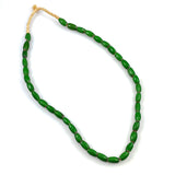 Antique Green Watermelon Trade Beads Necklace