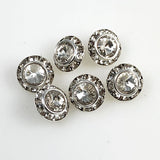 Swarovski rivoli buttons silver