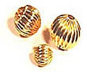 gold fluted beads