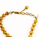 Trifari Gold Bead Necklace Vintage 8mm