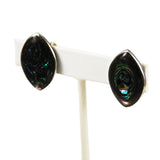 Mexican Sterling Abalone Screw Back Earrings