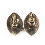 Mexican Sterling Abalone Screw Back Earrings