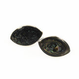 Mexican Sterling Abalone Screw Back Earrings
